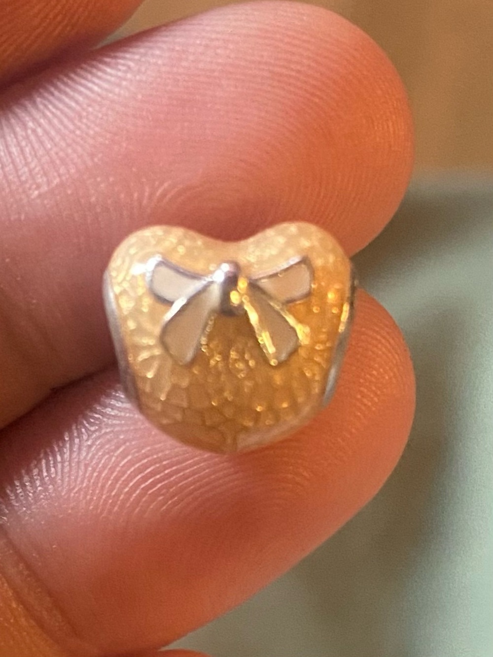 Heart Charm Pendant with Bow - pandora